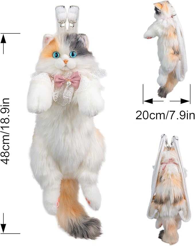 Stuffed Cat Plush Backpack - Image 3